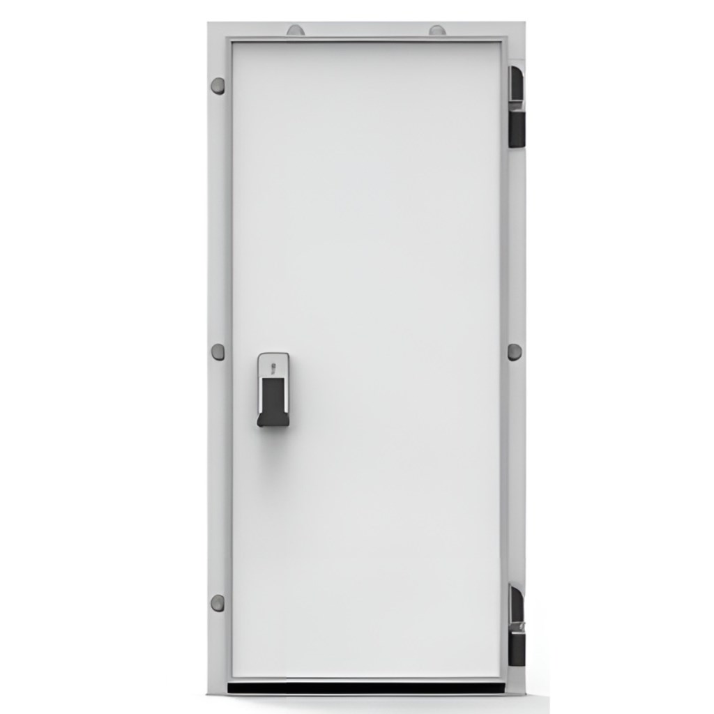 Дверь холодильная распашная одностворчатая НТ-РДО-1200*2100/120 (с металлической рамой)