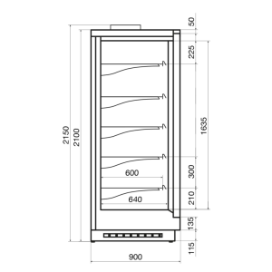 Горка холодильная Dazzl Compass 090 H210 125 - Изображение 3