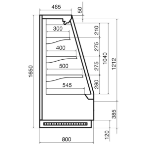 Горка холодильная Dazzl Vega DG 080 H160 Plug-in 90/125 - Изображение 3