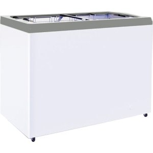 Ларь морозильный с прямым стеклом CRYSPI ЛВН 300 П (СF 300FQ) серый без корзин