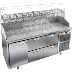 Стол холодильный для пиццы HiCold PZ3-122/GN камень