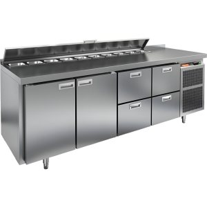 Стол холодильный для салатов HiCold SL1-332GN (1/3) с крышкой