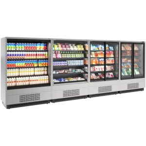 Горка холодильная Carboma FC20-07 VV 1,9-1 0300 STANDARD фронт X1 (версия 2.0) (9006-9005) (бок металл) - Изображение 2