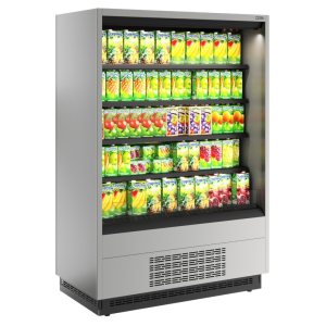 Горка холодильная Carboma FC20-07 VM 1,3-2 0300 (версия 2.0) (9006-9005) (бок металл)