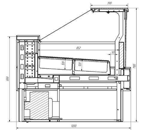 Витрина для мороженого Иней LIDA-KUB M 1,5 - Изображение 5