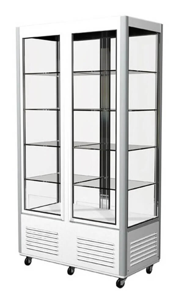 Витрина кондитерская Carboma D4 VM 800-1 (R800C Люкс коричнево-золотой, 1/2, INOX)